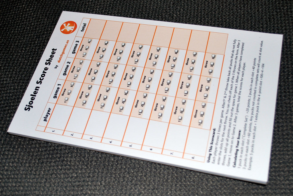 Sjoelen Score Pads